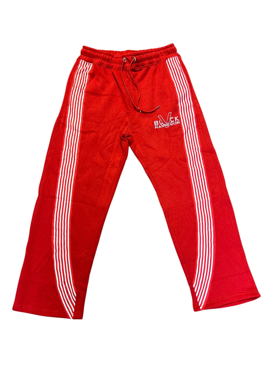 BLACK MANNEQUIN - Striped Sweatpants Red – The Black Mannequin