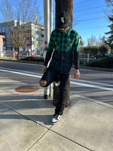 Load image into Gallery viewer, BLACK MANNEQUIN  - Dipped Flannel - Money Green