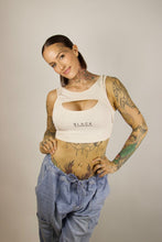 Load image into Gallery viewer, BLACK MANNE"QUEEN" - Nude Cut Out Crop