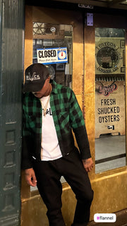 BLACK MANNEQUIN  - Dipped Flannel - Money Green