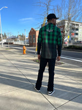 Load image into Gallery viewer, BLACK MANNEQUIN  - Dipped Flannel - Money Green