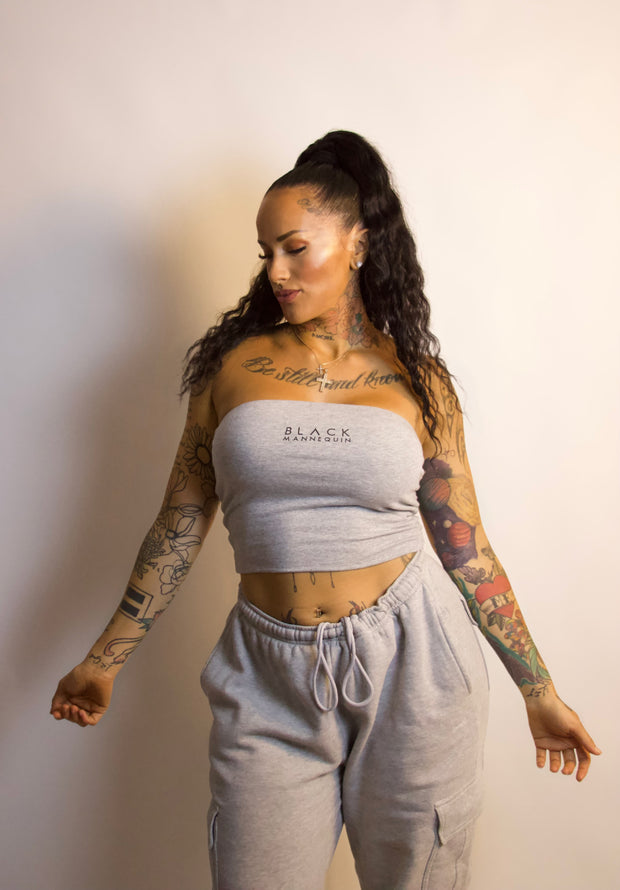 BLACK MANNE"QUEEN" - Tube Top - Grey