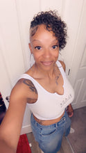 Load image into Gallery viewer, BLACK MANNE"QUEEN" - V Crop Tank