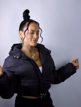 Load image into Gallery viewer, BLACK MANNE"QUEEN" -  Pretty Girl Black Puffer