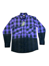 Load image into Gallery viewer, BLACK MANNEQUIN  - Dipped Flannel - Eggplant Purple