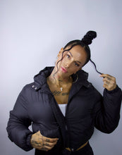 Load image into Gallery viewer, BLACK MANNE"QUEEN" -  Pretty Girl Black Puffer