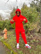 Load image into Gallery viewer, BLACK MANNEQUIN - Varsity Hoodie Red