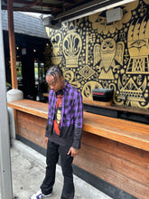 Load image into Gallery viewer, BLACK MANNEQUIN  - Dipped Flannel - Eggplant Purple