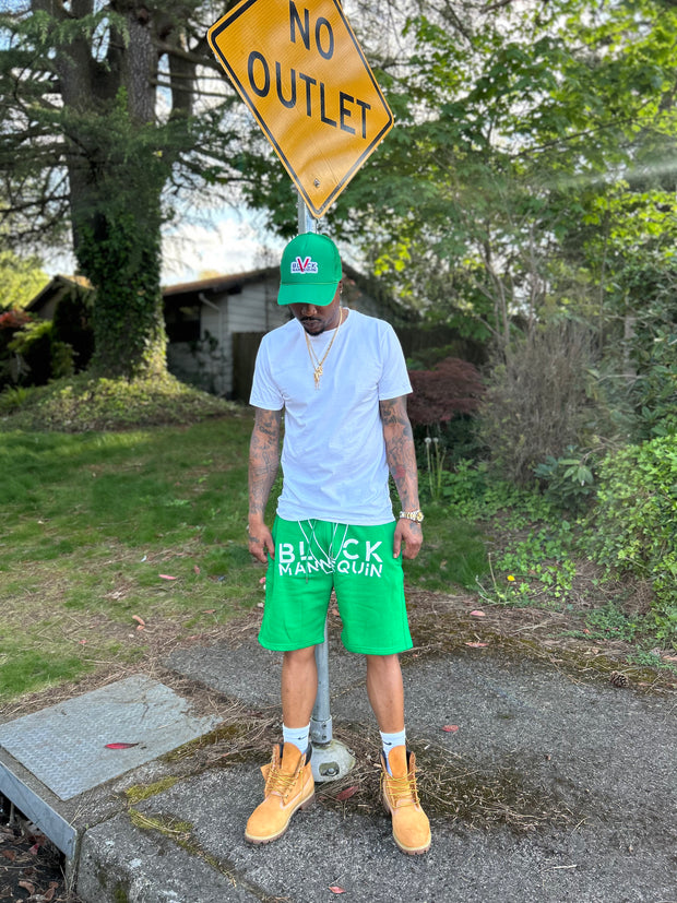 BLACK MANNEQUIN  - Big V Shorts - Kelly Green