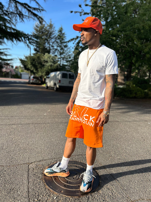BLACK MANNEQUIN  - Big V Shorts - Orange