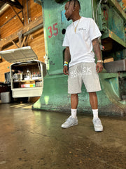 BLACK MANNEQUIN  - Big V Shorts - Grey