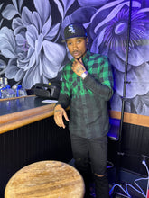 Load image into Gallery viewer, BLACK MANNEQUIN  - Dipped Flannel - Money Green