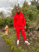 Load image into Gallery viewer, BLACK MANNEQUIN - Varsity Hoodie Red