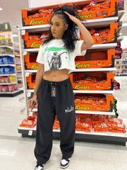 BLACK MANNEQUIN  - Black Wide Leg Sweatpants