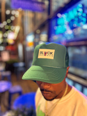 BLACK MANNEQUIN - Green Patchwork Trucker