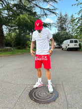 Load image into Gallery viewer, BLACK MANNEQUIN  - Big V Shorts - Red