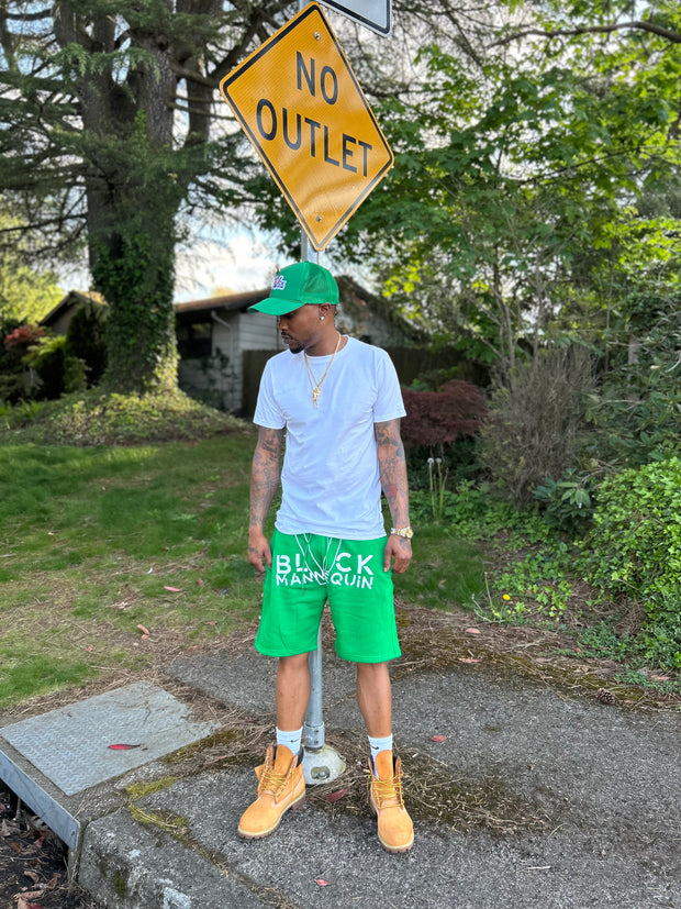 BLACK MANNEQUIN  - Big V Shorts - Kelly Green