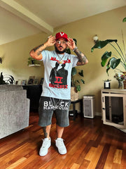 BLACK MANNEQUIN  - Garment Dyed Big V Shorts - Black