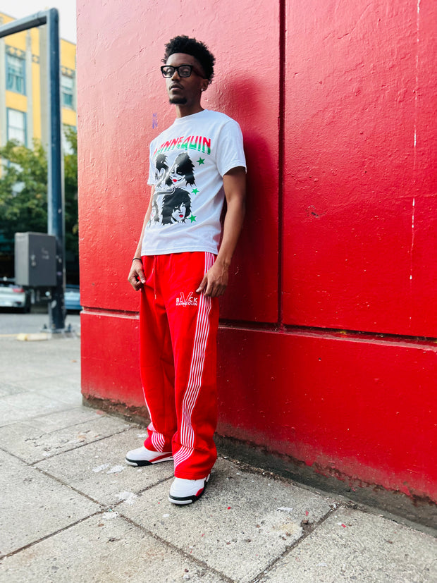 BLACK MANNEQUIN  - Striped Sweatpants Red