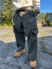 BLACK MANNEQUIN  - Wide Leg Cargo Pants - Green