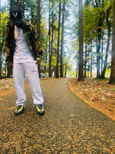 Load image into Gallery viewer, BLACK MANNEQUIN  - Stacked Logo Sweatpants Grey