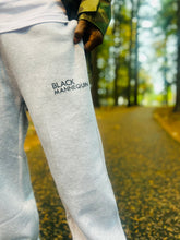 Load image into Gallery viewer, BLACK MANNEQUIN  - Stacked Logo Sweatpants Grey