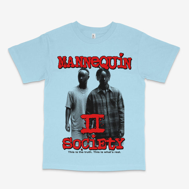 BLACK MANNEQUIN - Mannequin II Society “Remix” Tee - Blue