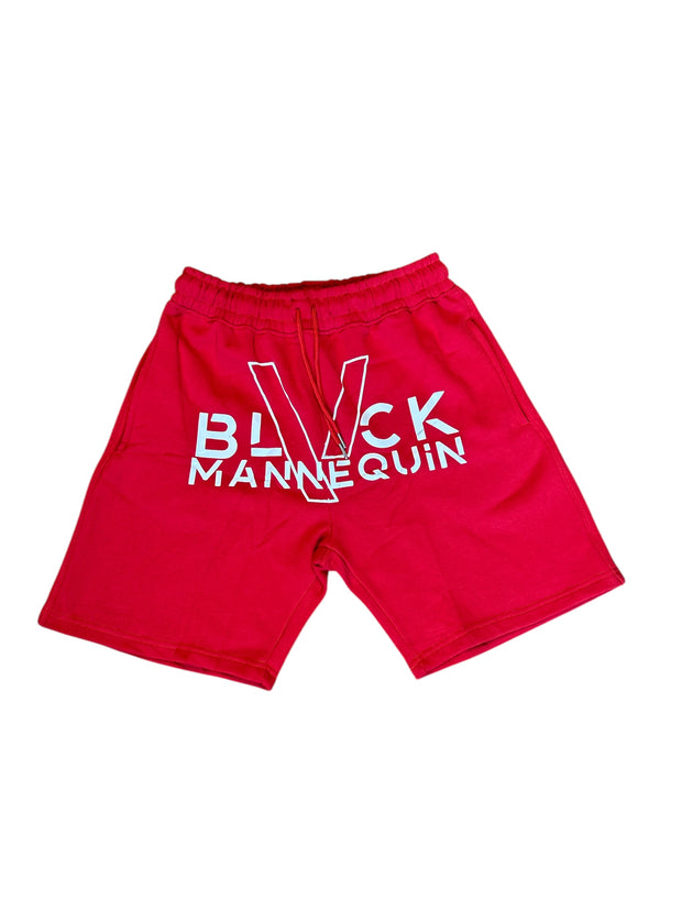 BLACK MANNEQUIN  - Big V Shorts - Red