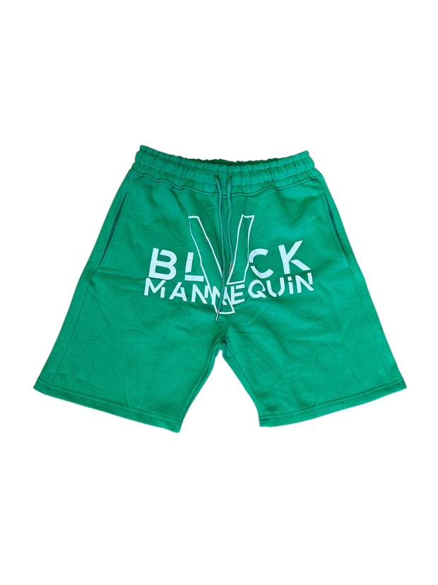 BLACK MANNEQUIN  - Big V Shorts - Kelly Green