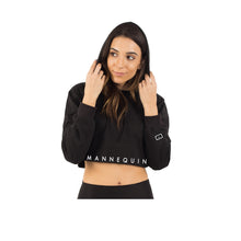 Load image into Gallery viewer, BLACK MANNE"QUEEN" - Queen Mannequin Crop Hoodie